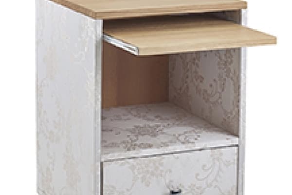 Oak Top Slide-Out Bedside Table