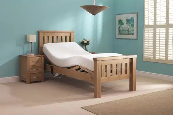 Ashby Single Adjustable Oak Bed